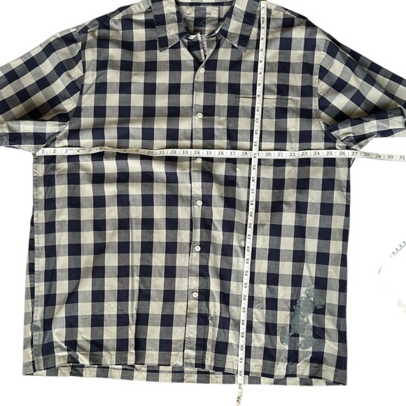 Walt Disney World Men’s Lightweight Navy/Grey Check S/S Shirt Mickey Mouse XL - Picture 7 of 10